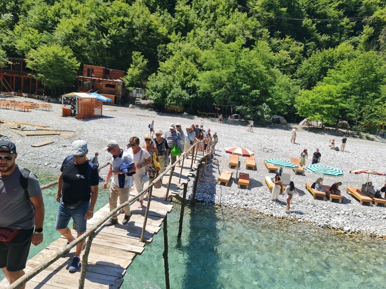 Passengers travelling from Koman